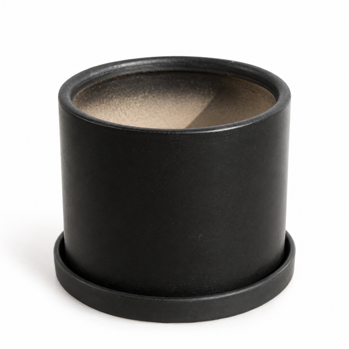 כד צילינדר חלק — smooth-cylinder-black-12cm-detail-v1