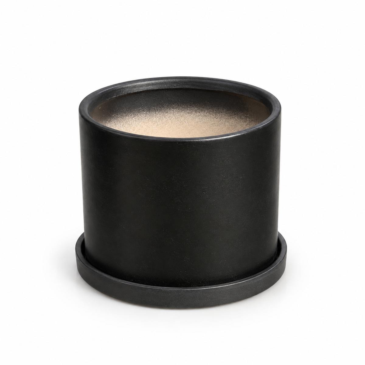 כד צילינדר חלק — smooth-cylinder-black-12cm-studio-v1